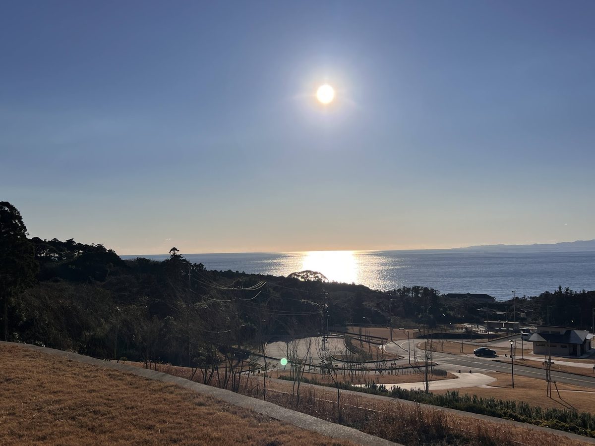 伊豆大島の海と緑が広がる景色